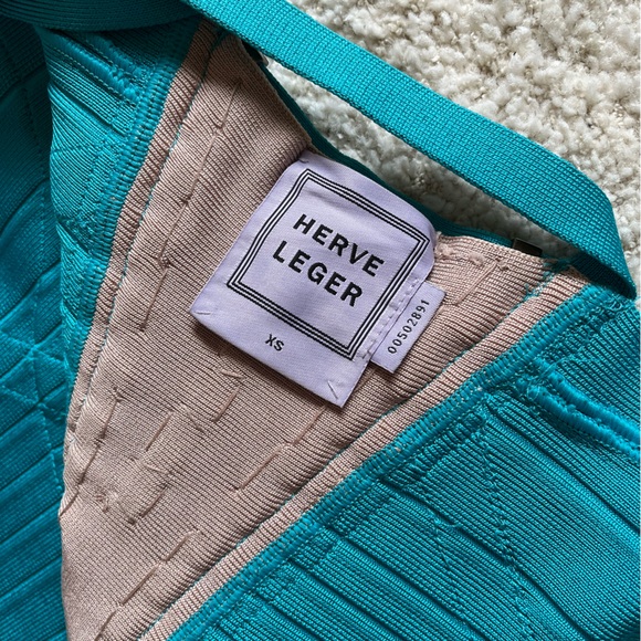 Herve Leger Katarina Dress in BT Blue Lagoon - Picture 5 of 9